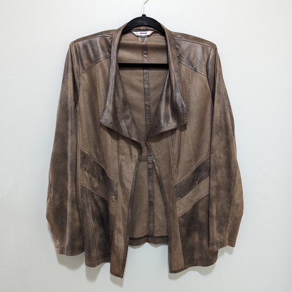 Alia Jackets & Blazers - Lightweight Faux Leather Suede Jacket